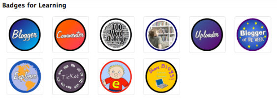 Example Badges for Learning Backpack